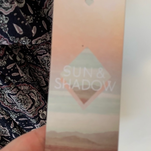 NWT SUN + SHADOW Black + White Split Back Sleeveless Romper Size XS - Picture 7 of 9